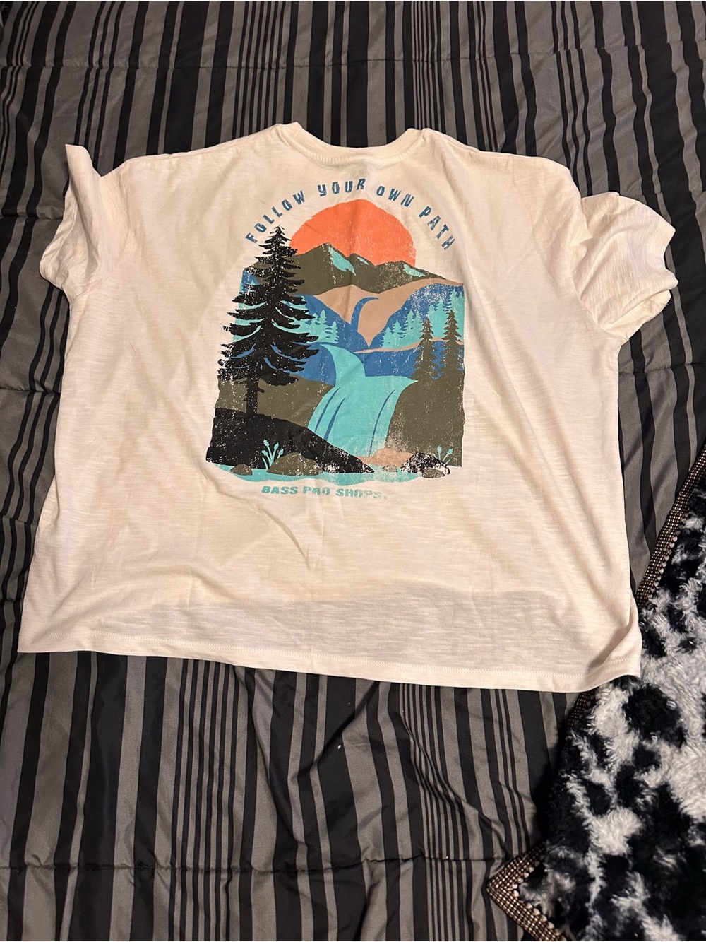 Bass Pro Shops women’s Cream Graphic Tee - Follow Your Own Path
